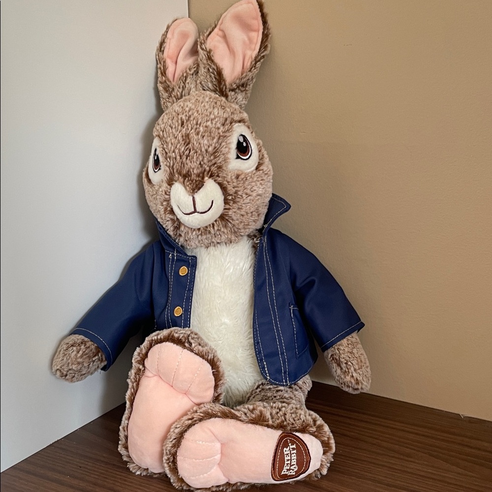 Brand new Plush Bunny Toy with Blue Jacket Peter rabbit